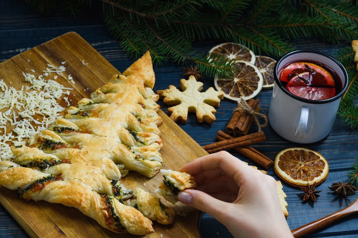 Pate au fromage en sapin de noel