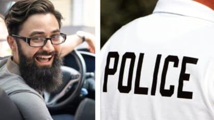 police lunette voiture