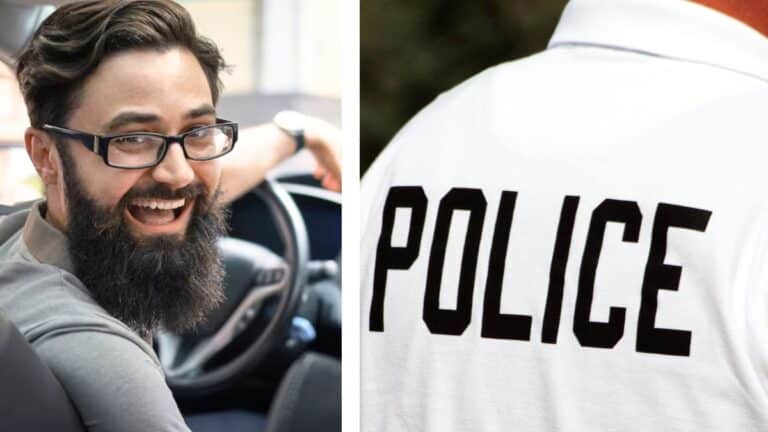 police lunette voiture