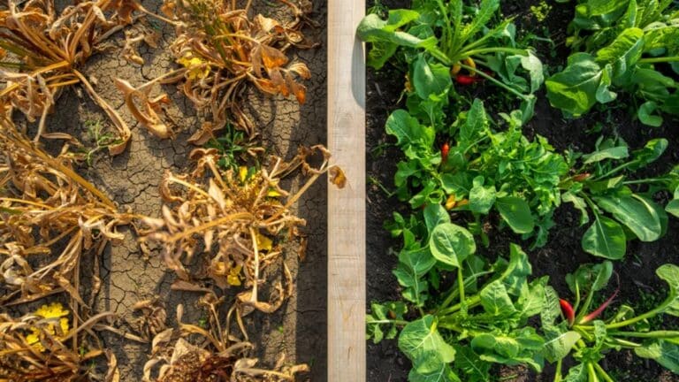 potager détruit