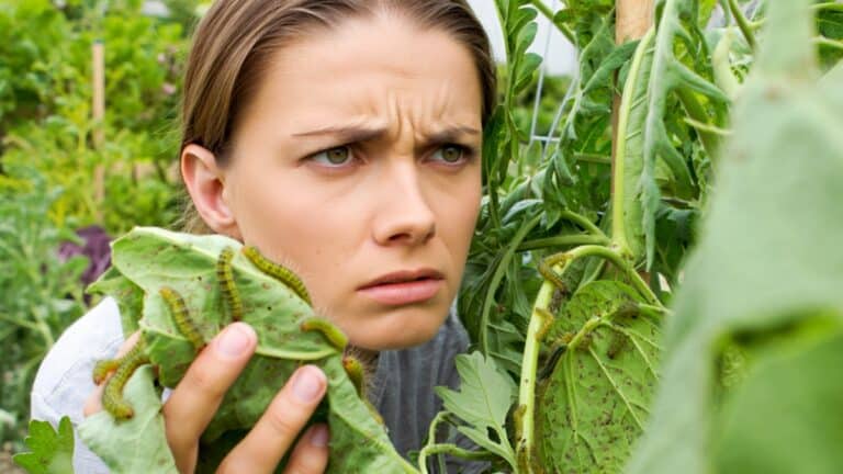 chenilles potager