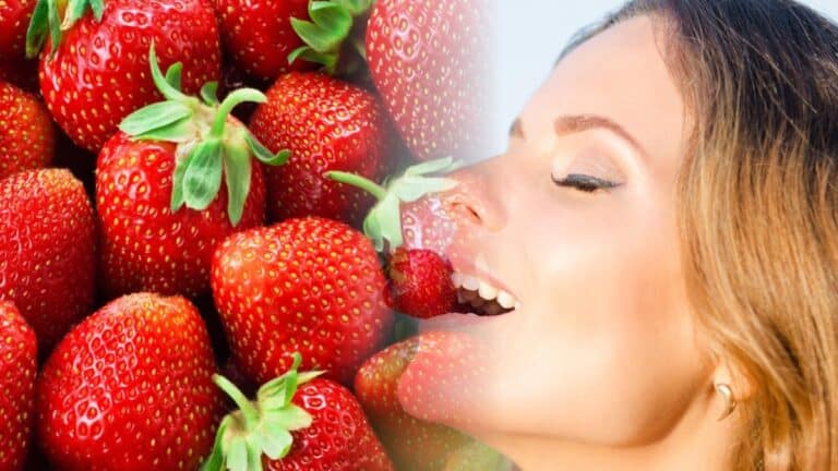 mange des fraises