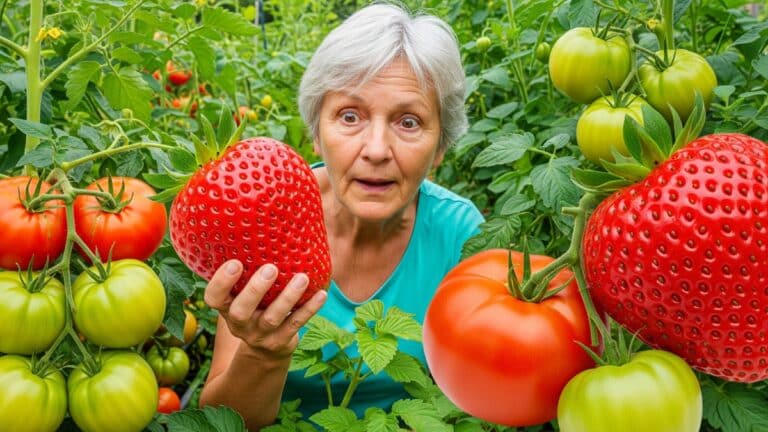 Des fraises et des tomates énormes