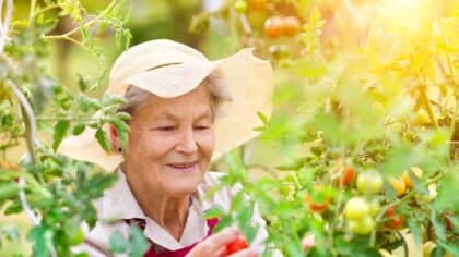 maman dans son jardin
