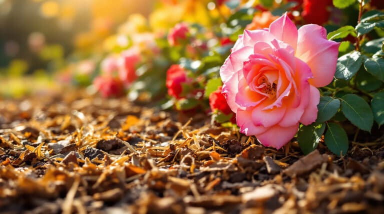 découvrez comment un ingrédient simple ajouté à votre paillage en octobre peut renforcer la protection de vos rosiers contre le froid, la pluie et le gel tout l'hiver.