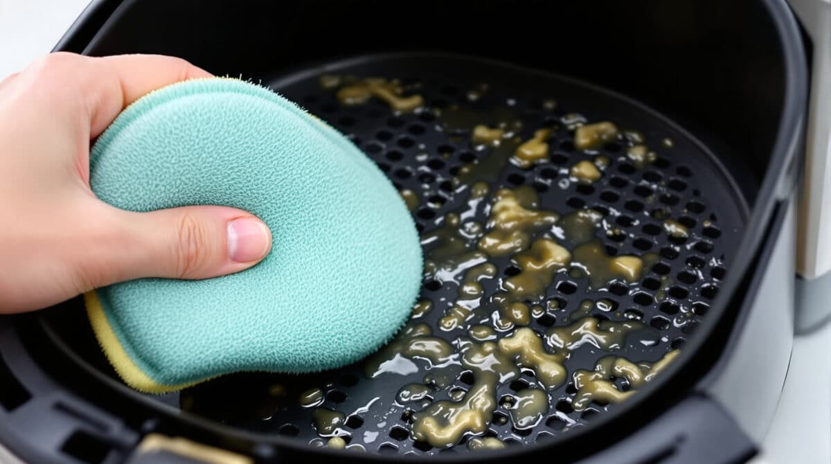 découvrez l’astuce secrète que les manuels ne révèlent pas pour dégraisser votre bac d’airfryer facilement et sans effort ! finis les résidus tenaces, votre appareil reste impeccable en quelques minutes.