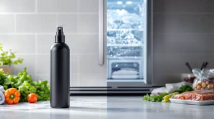 luttez efficacement contre le givre avec ce spray anti-givre express : facilitez l’entretien de votre congélateur et profitez d’un espace toujours propre et pratique. découvrez la solution rapide et sans effort pour dire adieu à l’accumulation de glace !